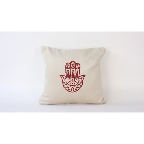 Kézzel készített bársonypárna (50 x 50 cm), krémszínű, szilikon töltelék | 100% Luxus Velvet | Tökéletes otthoni dekorációhoz és kényelemhez