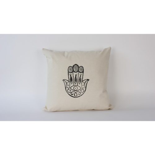 Kézzel készített bársonypárna (50 x 50 cm), krémszínű, szilikon töltelék | 100% Luxus Velvet | Tökéletes otthoni dekorációhoz és kényelemhez