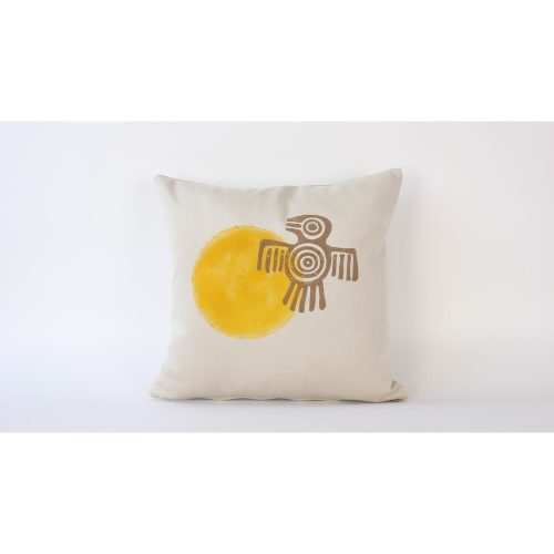 Kézzel készített bársonypárna (50 x 50 cm), krémszínű, szilikon töltelék | 100% Luxus Velvet | Tökéletes otthoni dekorációhoz és kényelemhez