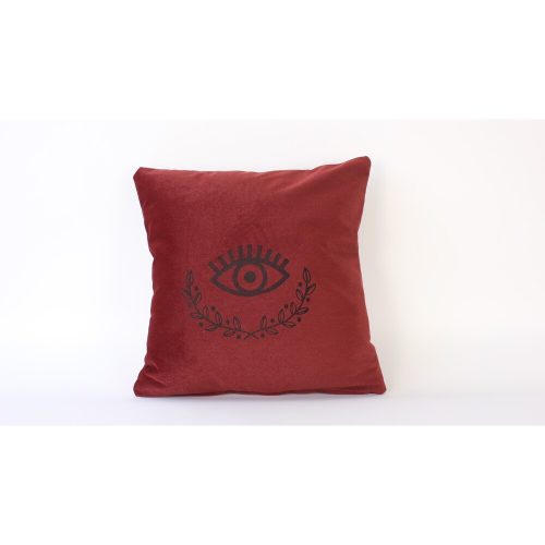 Kézzel készített Claret Red Velvet párna, 50 x 50 cm | 100% bársony szilikon töltettel | Luxus kényelem a lakberendezéshez és a pihenéshez