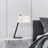 Modern asztali lámpa fém házzal, 35 cm átmérővel és 55 cm magassággal | Elegáns fekete-fehér kivitel, E27 aljzat (max. 40 W) | 200 cm Kábelhossz | Tökéletes skandináv otthoni dekorációhoz