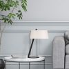 Modern asztali lámpa fém házzal, 35 cm átmérővel és 55 cm magassággal | Elegáns fekete-fehér kivitel, E27 aljzat (max. 40 W) | 200 cm Kábelhossz | Tökéletes skandináv otthoni dekorációhoz