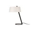 Modern asztali lámpa fém házzal, 35 cm átmérővel és 55 cm magassággal | Elegáns fekete-fehér kivitel, E27 aljzat (max. 40 W) | 200 cm Kábelhossz | Tökéletes skandináv otthoni dekorációhoz
