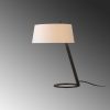 Modern asztali lámpa fém házzal, 35 cm átmérővel és 55 cm magassággal | Elegáns fekete-fehér kivitel, E27 aljzat (max. 40 W) | 200 cm Kábelhossz | Tökéletes skandináv otthoni dekorációhoz
