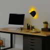Stílusos fekete falilámpa, fém ház, 17 x 12 x 13 cm | IP20 besorolású, LED 1W 3000K | Tökéletes modern lakberendezéshez, elegáns világítási megoldás nappaliba, hálószobába és irodahelyiségekbe