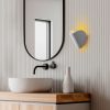 Stílusos szürke fali lámpa, fém ház, 17 x 12 x 13 cm | IP20 besorolású, Power LED 1W 3000K | Tökéletes modern lakberendezéshez, nappali és hálószoba világításhoz, karcsú kialakítás tartós alaplappal