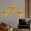 Elegáns arany fali lámpa, fém ház, 56 x 14 x 24 cm | IP20, LED 1W 3000K | Stílusos világítás modern lakberendezéshez, nappalihoz és hálószobához | Tartós fém alaplap, bármilyen helyre tökéletes
