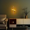 Elegáns arany fali lámpa, fém ház, 16 x 41 x 25 cm | SMD LED 11W 3000K | Stílusos világítás a modern lakberendezéshez, IP20 besorolású, tartós fém alaplap, tökéletes nappali és hálószoba hangulathoz