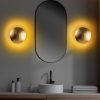 Elegáns arany fali lámpa, fém ház, 25 x 25 x 16 cm | SMD LED 5W 3000K | Stílusos világítás a modern lakberendezéshez, IP20 besorolású, tökéletes nappali, hálószoba és folyosó hangulatához