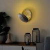 Stílusos fali lámpa, fekete-arany, 21 x 21 x 15 cm | Tartós fém ház, SMD LED 5W 3000K | Elegáns dizájn modern lakberendezéshez, IP20 besorolás, tökéletes nappali és hálószoba világításhoz