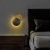 Stílusos fali lámpa, fekete-arany, 21 x 21 x 15 cm | Tartós fém ház, SMD LED 5W 3000K | Elegáns dizájn modern lakberendezéshez, IP20 besorolás, tökéletes nappali és hálószoba világításhoz