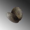 Stílusos fali lámpa, fekete-arany, 21 x 21 x 15 cm | Tartós fém ház, SMD LED 5W 3000K | Elegáns dizájn modern lakberendezéshez, IP20 besorolás, tökéletes nappali és hálószoba világításhoz