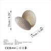 Stílusos fali lámpa fém házzal, ezüst és arany kivitelben, 21 x 21 x 15 cm | SMD LED 5W 3000K | IP20 besorolású | Tökéletes modern nappalikba, hálószobákba és folyosókba, elegáns dizájnhoz és funkcionális világításhoz