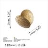 Elegáns arany fali lámpa, fém ház, 21 x 21 x 15 cm | SMD LED 5W 3000K | Stílusos világítás a modern lakberendezéshez, IP20 besorolású, tökéletes nappali és hálószoba hangulathoz