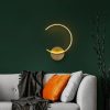 Elegáns arany fali lámpa, fém ház, 33 x 46 x 6 cm | Integrált LED 12W 3000K | Stílusos design modern lakberendezéshez | IP20 besorolású, tökéletes nappali, hálószoba és folyosó világítására
