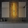 Stílusos szürke fali lámpa, fém ház, 91 x 10 x 7 cm | IP20 besorolású, SMD LED 13W 3000K | Tökéletes modern nappalikba és hálószobákba, karcsú kialakítás tartós fém alaplappal