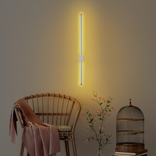 Stílusos fali lámpa, fehér fém ház, 91 x 10 x 7 cm | IP20 besorolású, SMD LED 13W 3000K | Tökéletes modern nappalikba, hálószobákba és folyosókba, karcsú kialakítás tartós alaplappal