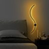 Stílusos fekete fali lámpa, fém ház, 90 x 17 x 10 cm | SMD LED 14W 3000K | Tartós fém alaplap (7 cm átmérő) | IP20 besorolású | Tökéletes modern lakberendezéshez és környezeti világításhoz
