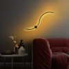 Stílusos fekete fali lámpa, fém ház, 90 x 17 x 10 cm | SMD LED 14W 3000K | Tartós fém alaplap (7 cm átmérő) | IP20 besorolású | Tökéletes modern lakberendezéshez és környezeti világításhoz