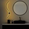 Stílusos fekete fali lámpa, fém ház, 90 x 17 x 10 cm | SMD LED 14W 3000K | Tartós fém alaplap (7 cm átmérő) | IP20 besorolású | Tökéletes modern lakberendezéshez és környezeti világításhoz