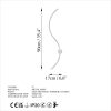 Stílusos króm fali lámpa, 90 cm szélesség x 17 cm magasság x 10 cm mélység | Tartós fém ház, SMD LED 14W 3000K | Tökéletes modern lakóterekhez, elegáns design IP20 besorolással