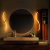 Elegáns arany fali lámpa, fém ház, 67 cm magasság x 10 cm szélesség x 5 cm mélység | Integrált LED 16W 3000K | Stílusos világítás modern lakberendezéshez, nappaliba, hálószobába és irodahelyiségekbe