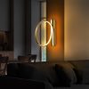 Elegáns arany fali lámpa, fém ház, 30 cm átmérő, 50 cm mélység | IP20 besorolású, beépített LED 12W 3000K | Tökéletes modern nappalikba, hálószobákba és folyosókba, stílusos és funkcionális világítási megoldás