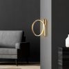 Elegáns arany fali lámpa, fém ház, 30 cm átmérő, 50 cm mélység | IP20 besorolású, beépített LED 12W 3000K | Tökéletes modern nappalikba, hálószobákba és folyosókba, stílusos és funkcionális világítási megoldás