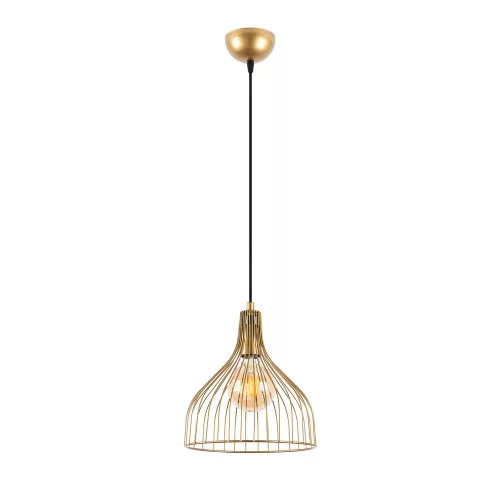 Elegáns fényes arany csillár, fém test, 25 x 25 x 123 cm | Állítható magasságú, E27 aljzat, IP20 | Tökéletes modern lakberendezéshez, elbűvölő világítás a nappaliban és az étkezőben