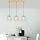 Elegáns fényes arany csillár, 96 x 26 x 121 cm | Fém ház, állítható magasságú, 3 x E27 Max 40W | Modern Glam Design otthoni és irodai használatra | Stílusos világítótest 90 cm-es kábelhosszal