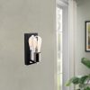 Elegáns fekete falilámpa, fém ház, 10 x 12 cm, magasság 100 cm, E14 Max 40W, IP20 | Elbűvölő szállodai stílusú világítás a modern terekhez