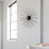 Stílusos fekete fali lámpa, fém ház, 58 x 12 x 58 cm | E27 aljzat, max 40W | IP20 besorolású | Elegáns virágmintás modern lakberendezéshez, tökéletes nappali és hálószoba világításhoz