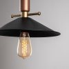 Ipari fali lámpa, fekete és vintage, 17 x 25 cm, magasság 36 cm | Fém ház, E27 Socket Max 40W | Stílusos világítás modern terekbe