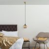 Elegáns arany csillár, állítható magasság 35-115 cm, fém ház, Ø17 cm, E27 aljzat (max. 40 W), stílusos világítás modern terekbe, IP20 besorolás