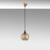 Elegáns arany csillár, állítható magasság 35-115 cm, fém ház, Ø17 cm, E27 aljzat (max. 40 W), stílusos világítás modern terekbe, IP20 besorolás