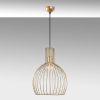 Elegáns arany csillár, fém test, Ø38 cm, állítható magasság 66-146 cm, E27 aljzat, max. 40 W, Stílusos világítás otthoni és irodai dekorációhoz, IP20
