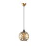 Elegáns arany csillár, állítható magasság 39-119 cm, fém ház, Ø25 cm, E27 aljzat (max. 40 W), stílusos világítás modern terekbe, IP20 besorolás