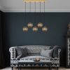 Elegáns arany csillár, fém test, állítható magasság 39-119 cm, 100 x 17 cm | 5 x E27 aljzat, IP20 | Tökéletes modern lakóterekbe és étkezőkbe