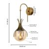 Antikvár fém fali lámpa, 40 cm hosszú, 18 cm átmérőjű | E27 aljzat, max 6W | IP20, 220-240V | Stílusos és funkcionális világítás otthoni dekorációhoz