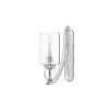 Elegáns fali lámpa fém házzal és üvegkupakkal, régies réz, 32 cm hosszú | E27 aljzat, IP20, 220-240V | Tökéletes modern és Glam terekbe