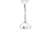 Elegáns kültéri csillár, fekete-fehér, 50 cm hosszú, 25 cm átmérőjű | ABS ház, akril sapka, E27 Max 40W, IP65 | Tökéletes hagyományos és ipari terekbe