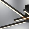 Elegáns fekete csillár, fém test akril sapkával, 9x9x18 cm | 42W LED, 3000K, 4200Lm | Modern világítás otthoni és irodai dekorációhoz