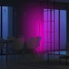 Modern lila állólámpa, 120 cm magas, alumínium ház, 600 lumen, 12 W, elektrosztatikus bevonat, C típusú foglalat, tökéletes otthoni és irodai dekorációhoz