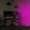 Modern lila állólámpa, 120 cm magas, alumínium ház, 600 lumen, 12 W, elektrosztatikus bevonat, C típusú foglalat, tökéletes otthoni és irodai dekorációhoz