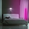 Modern lila állólámpa, 120 cm magas, alumínium ház, 600 lumen, 12 W, elektrosztatikus bevonat, C típusú foglalat, tökéletes otthoni és irodai dekorációhoz