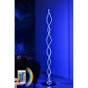 Modern absztrakt állólámpa, 120 cm magas, 100% alumínium, távirányító, 16 szín és 4 mód, A+ energia besorolás, 25 x 25 cm, stílusos és funkcionális világítás