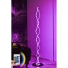 Modern absztrakt állólámpa, 120 cm magas, 100% alumínium, távirányító, 16 szín és 4 mód, A+ energia besorolás, 25 x 25 cm, stílusos és funkcionális világítás
