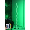 Modern absztrakt állólámpa, 120 cm magas, 100% alumínium, távirányító, 16 szín és 4 mód, A+ energia besorolás, 25 x 25 cm, stílusos és funkcionális világítás