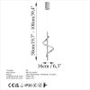Elegáns szürke csillár, fém test, 16 cm szélesség, állítható magasság 50-100 cm | SMD LED 11W 3000K | Stílusos világítás modern terekbe