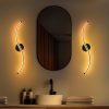 Stílusos fekete fali lámpa, fém ház, 67 cm magasság | Integrált LED 16W 3000K | Tökéletes modern dekorációhoz, IP20-as besorolású, letisztult kialakítás bármely helyiségben